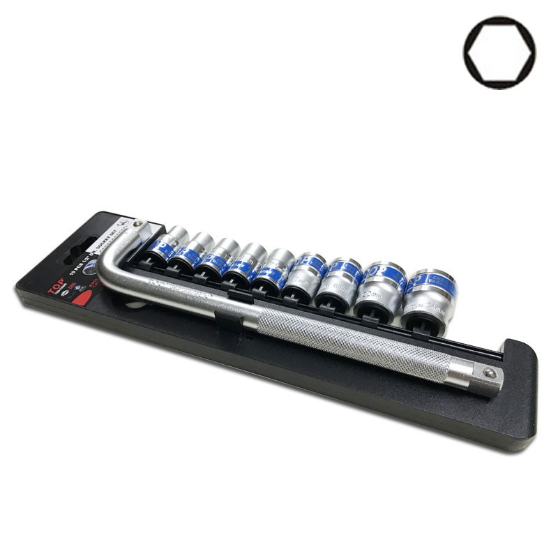 1/2″ Bộ tuýp 10 món cần cong L TOP TBS-12250