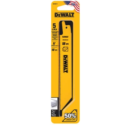 6″ Bộ lưỡi cưa kiếm cắt kim loại DeWalt DW4811 (hộp 5 lưỡi)