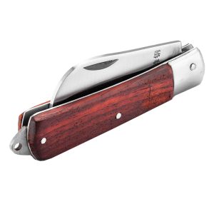 70mm Dao tuốt dây điện lưỡi cong cán gỗ SATA 03110