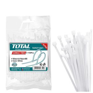 Dây rút nhựa trắng Total THTCT1001 (100×2.5mm)
