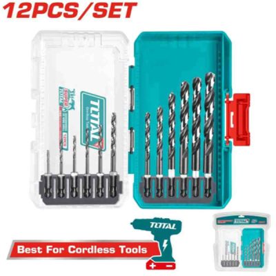 Bộ 12 mũi khoan sắt HSS chuôi lục giác Total TACSDL11206