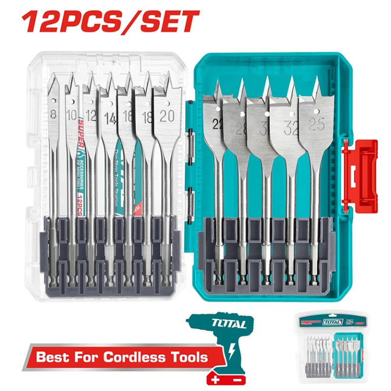 Bộ 12 mũi khoét gỗ dẹp Total TACSDL1206