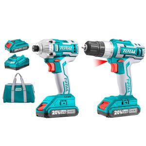 Bộ 2 máy vặn vít và máy khoan dùng pin 20V Total TCKLI2006