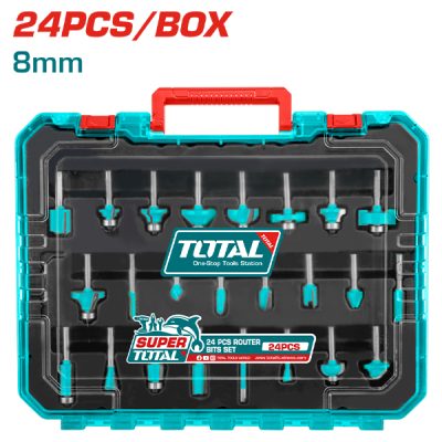 Bộ 24 mũi phay đuôi 8mm Total TACSR12408