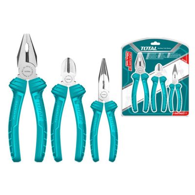 Bộ 3 kìm điện, kìm cắt và kìm mũi nhọn Total THT1K0311
