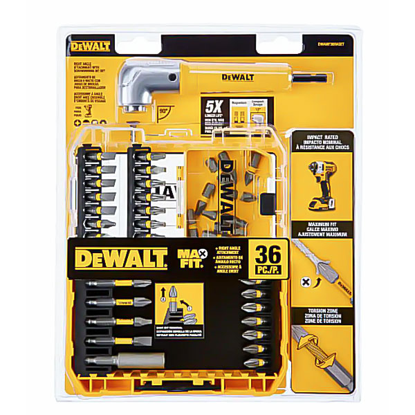 Bộ 32 mũi vít và đầu chuyển góc 90* DeWalt DWAMF36RASET