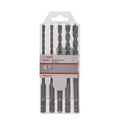 Bộ 5 mũi khoan SDS Plus 1 6/6/8/10/12x160mm Bosch 2608579120
