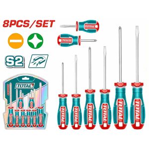Bộ 8 tua vít dẹp và bake Total TKSDS0826