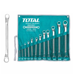 Bộ cờ lê hai đầu vòng 12 chi tiết Total THT1024121 6-32mm