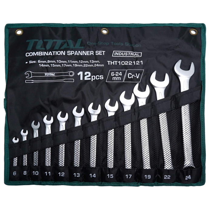 Bộ cờ lê vòng miệng 12 chi tiết Total THT1022121 6-24mm