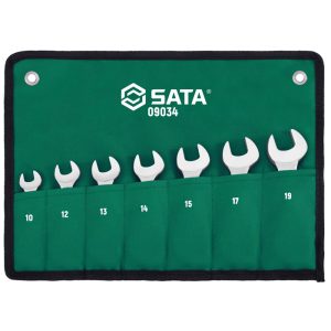 Bộ cờ lê vòng miệng tự động 7 chi tiết Sata 09034 10-19mm