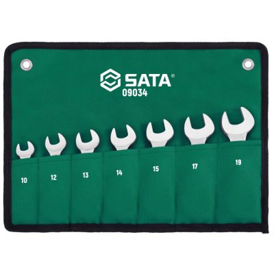 Bộ cờ lê vòng miệng tự động 7 chi tiết Sata 09034 10-19mm