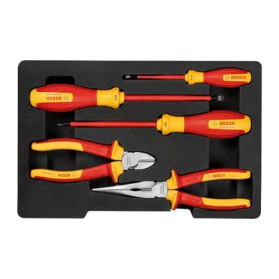 Bộ kìm và tuốc nơ vít cách điện 1000V Bosch 1600A02NG2