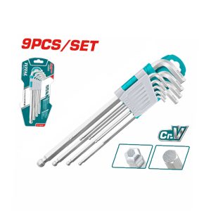 Bộ lục giác đầu bi 9 chi tiết Total THT106291 1.5-10mm