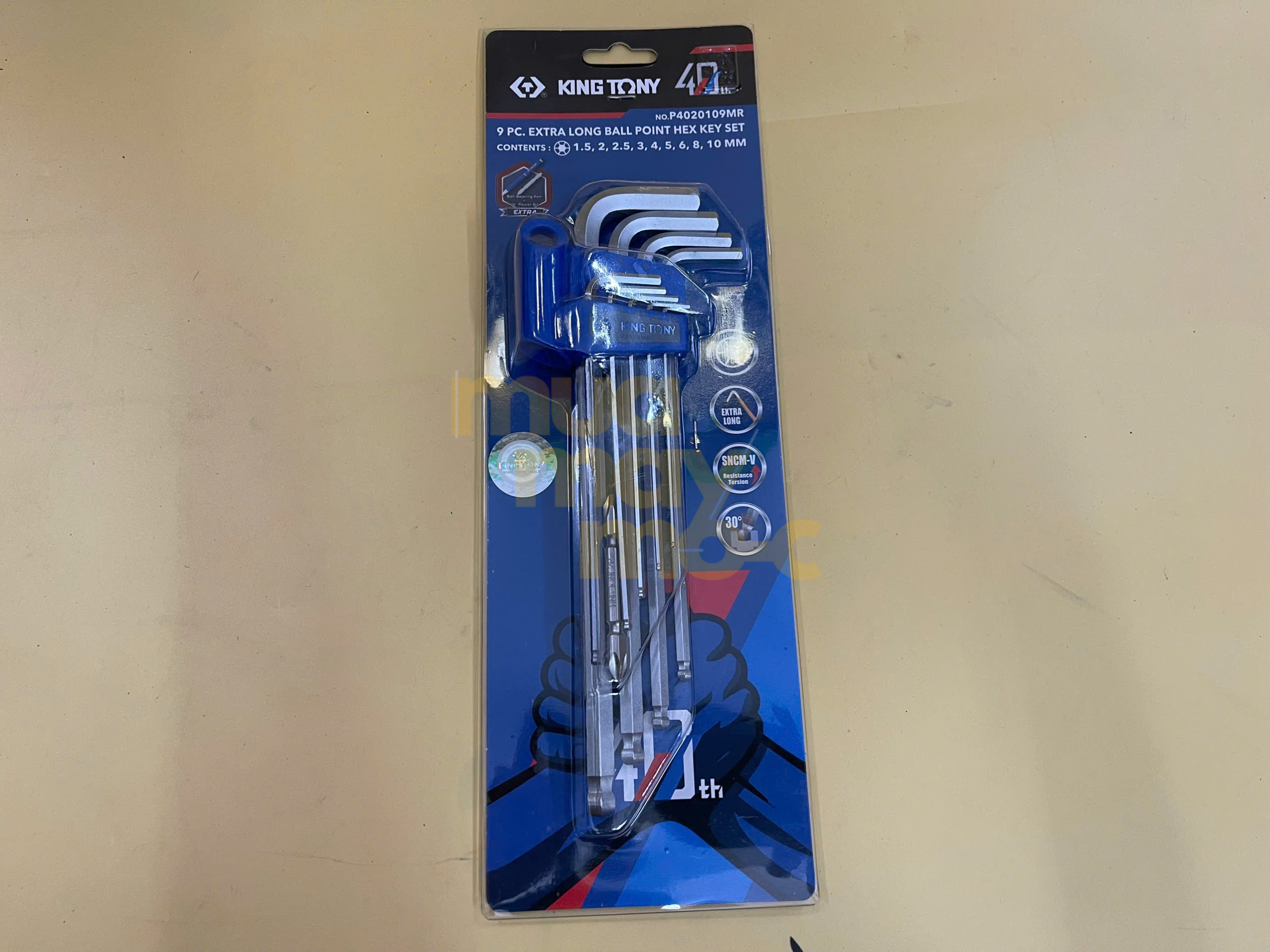 Bộ chìa lục giác Kingtony 20109MR – hợp kim thép SNCM+V, phù hợp siết tháo vít lục giác âm