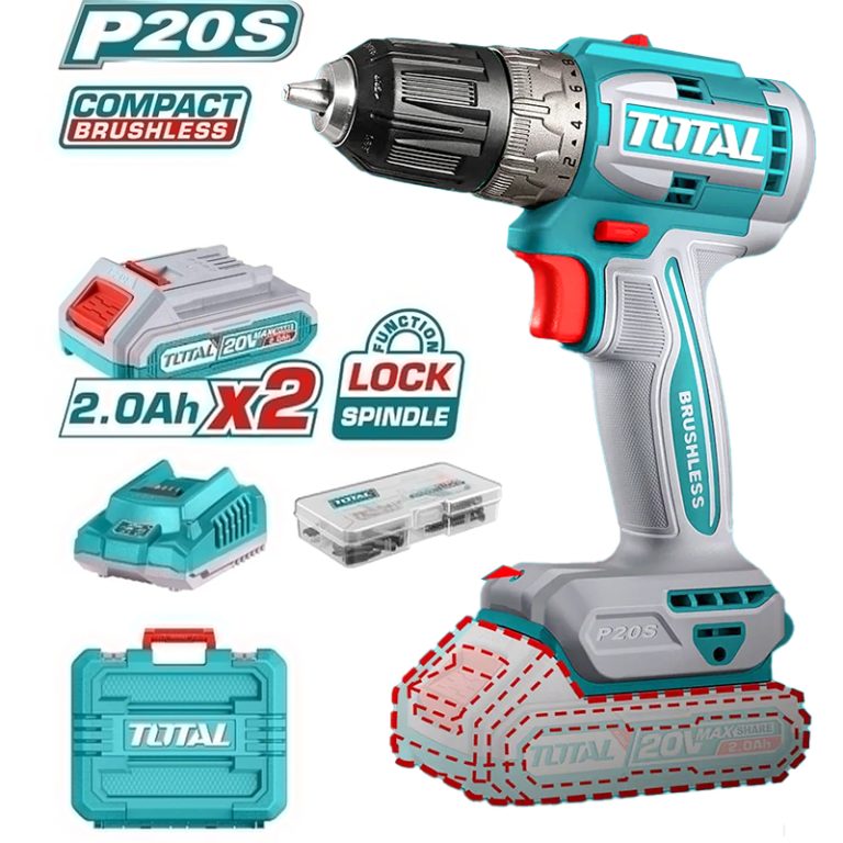 Bộ máy khoan vặn vít dùng pin 20V Total TDLI20453