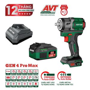 Bộ máy siết bu lông dùng pin 21V Dekton M21-IW680PROMAX (1 Pin 4.0Ah & 1 Sạc)