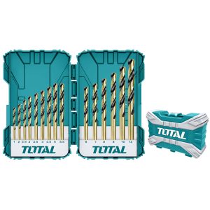 Bộ mũi khoan sắt HSS 15 chi tiết 1-12mm Total TACSDL51501