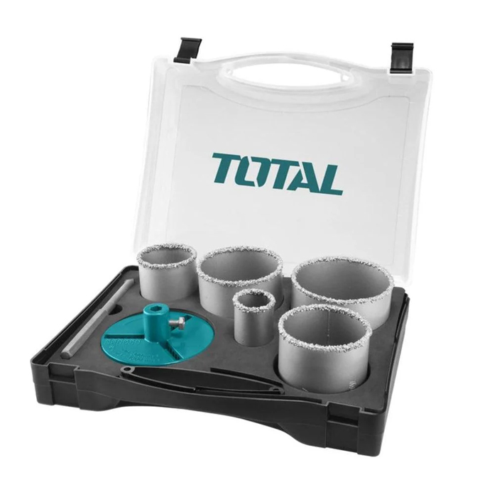 Bộ mũi khoét lỗ kiếng (cacbua) 7 chi tiết Total TACSH2071