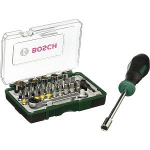 Bộ mũi vặn vít 27 món kèm tay cầm Bosch 2607017331