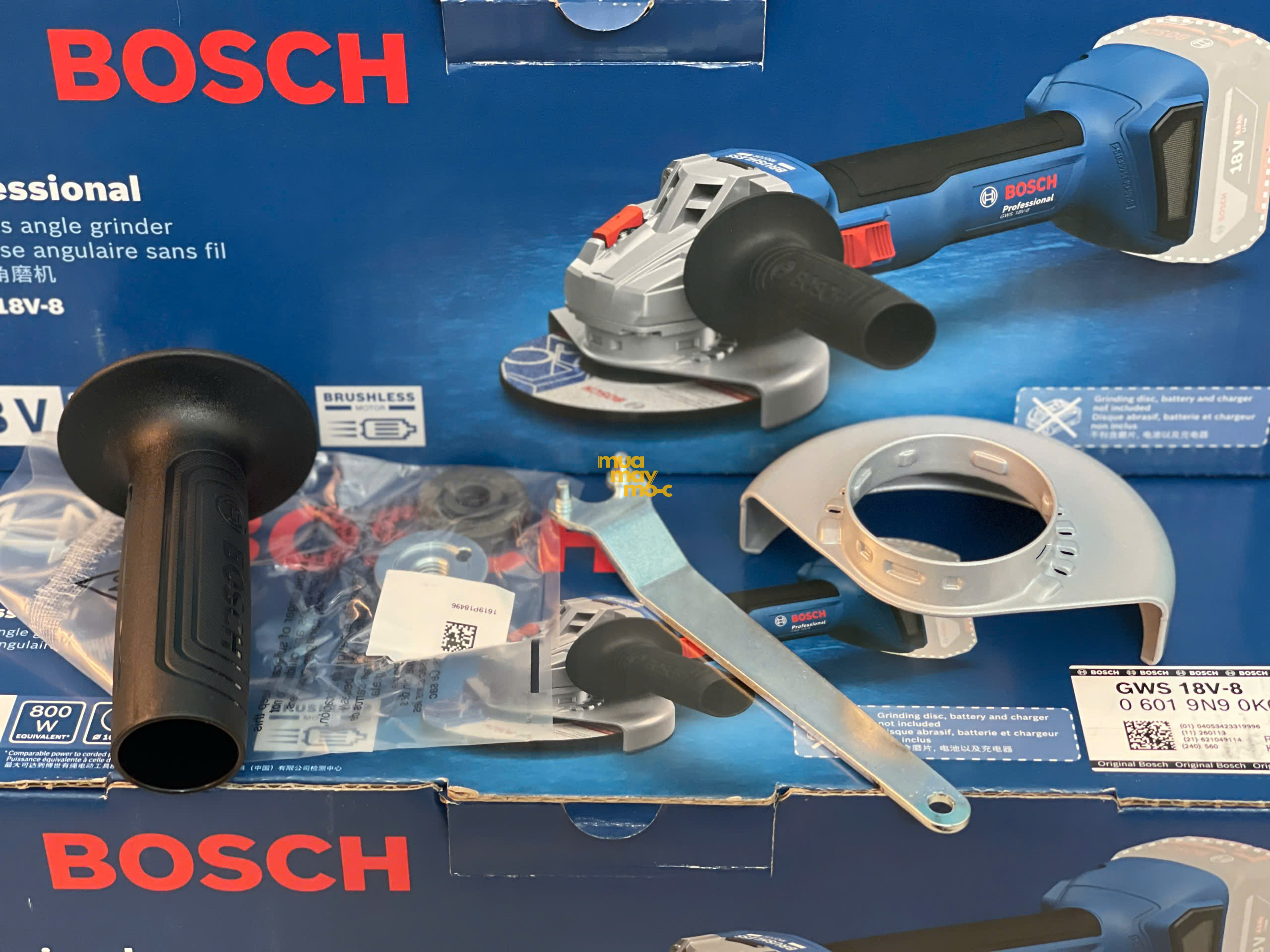 Thân Máy Mài Góc Dùng Pin Bosch GWS 18V-8 Solo (100mm)