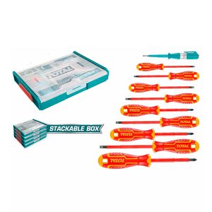 Bộ tuốc nơ vít cách điện 10 chi tiết Total THKTV02S101