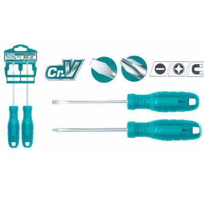 Bộ tuốc nơ vít dẹp và bake 2 chi tiết TOTAL THTDC250201