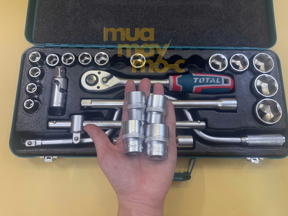 Phụ kiện cần siết tự động và đầu nối trong bộ tuýp 1/2 Total THT141253