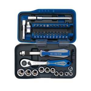 Bộ tuýp có 39 chi tiết 1/4 Kingtony 2539MR-AM