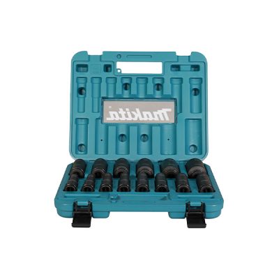 Bộ tuýp Impact Black dài cốt 14 chi tiết 1/2" Makita E-16586
