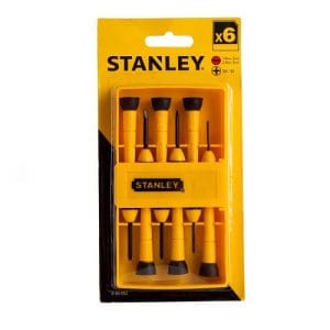 Bộ vít đồng hồ (điện tử), 6 cây, cán nhựa Stanley 66-052-1-23C