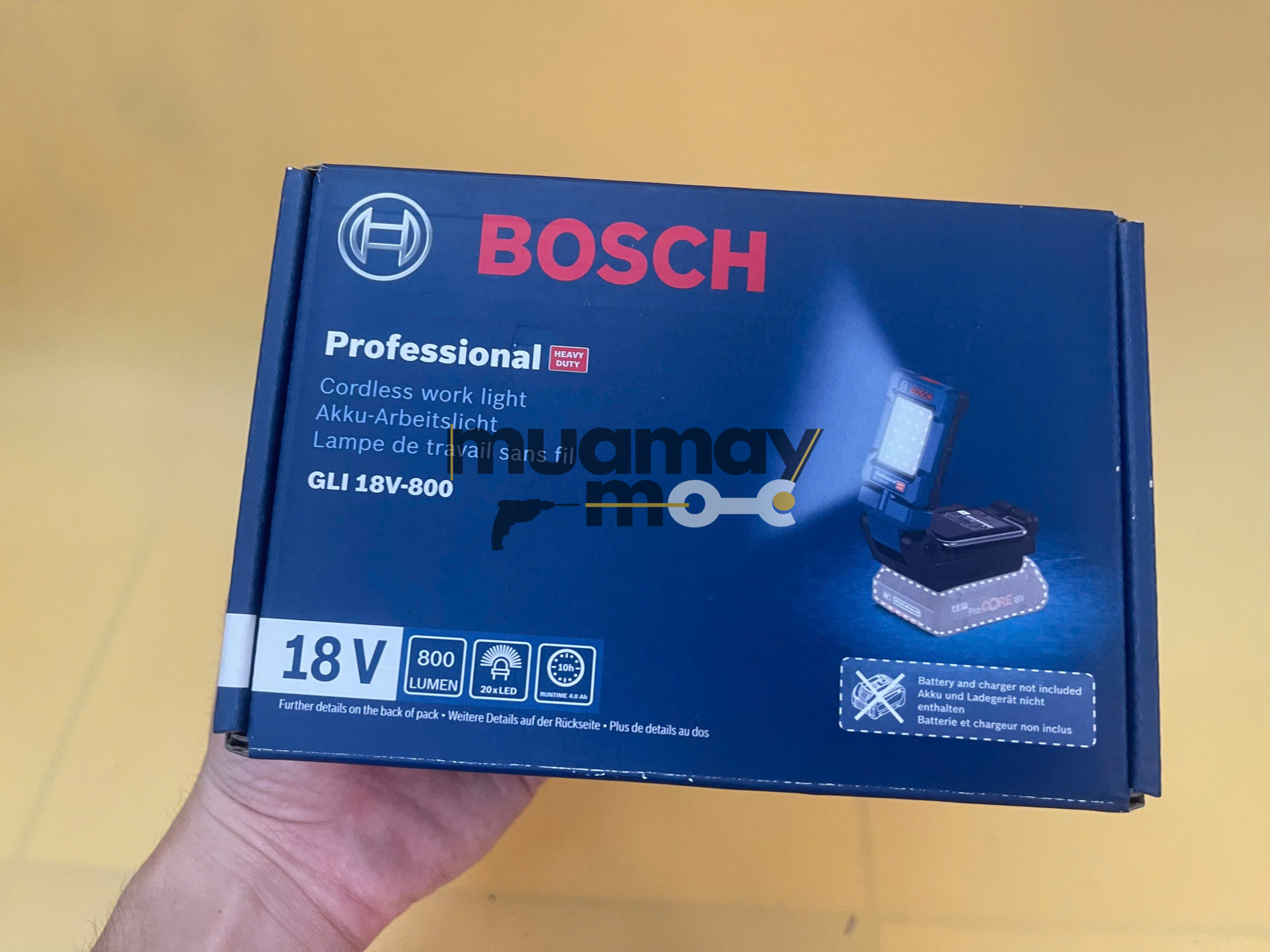 Đèn LED đa năng dùng pin 18V Bosch GLI 18V-800