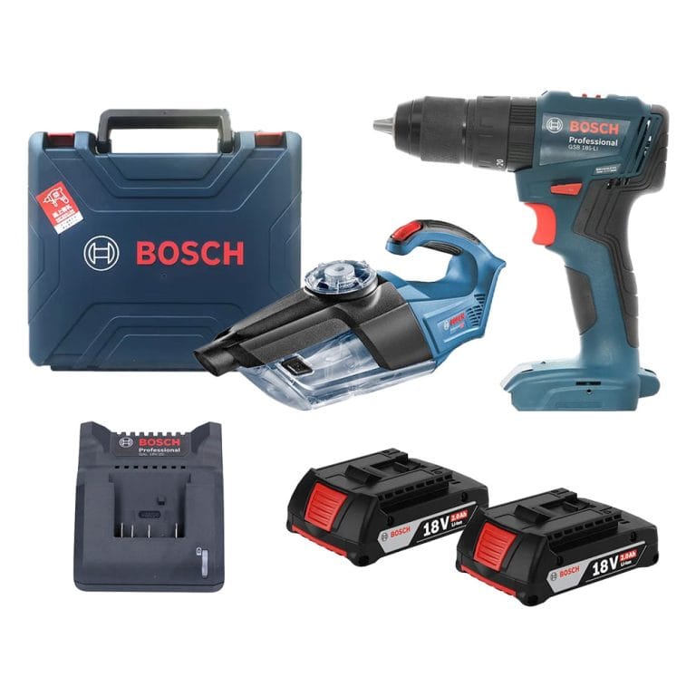 Combo Bosch 3 – Máy khoan động lực GSB 185-LI + Máy hút bụi GAS 18V-1 + 2 Pin 18V 2.0Ah & 1 Sạc