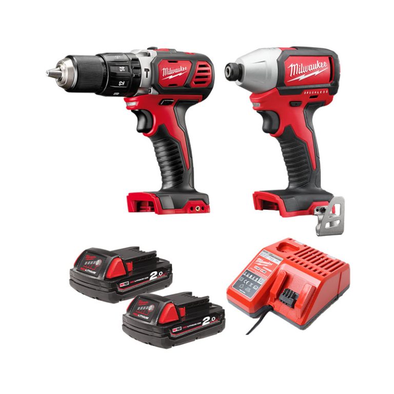 Combo M18 Milwaukee – Máy Khoan Pin 18V M18 BPD + Máy Vặn Vít Dùng Pin 18V M18 BID + 2 Pin M18 B2 + Sạc M12-18C