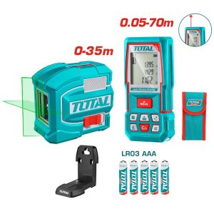 Combo Máy cân mực tia xanh TLL156601 & Máy đo khoảng cách TMT57026 Total TOSLL0401
