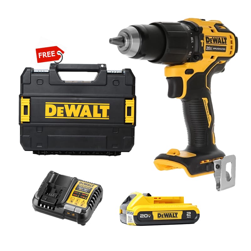Combo Máy Khoan Pin Dewalt DCD709N + Pin DCB183-B1 20V-2.0Ah + Đế Sạc DCB1104-B1 + Valy N898229