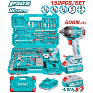 Combo máy siết bu lông TIWLI2050 kèm 152 phụ kiện Total THKTHP31522