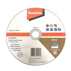 Đá cắt mỏng cho Inox 180×2.0x22.23mm Makita D-65975