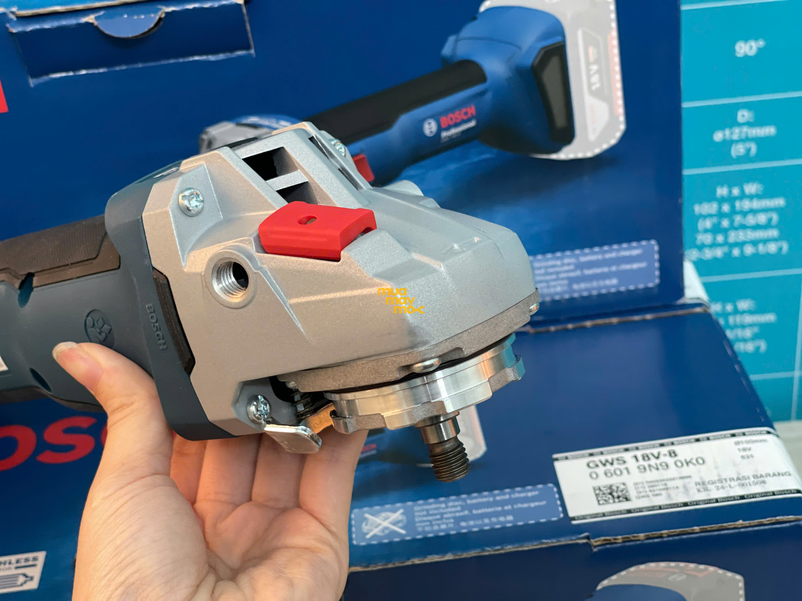 Thân Máy Mài Góc Dùng Pin Bosch GWS 18V-8 Solo (100mm)