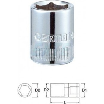 Đầu tuýp 6PT. 6mm 1/4″ Sata 11306