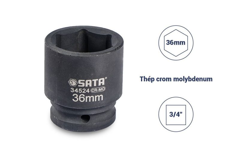 Đầu tuýp đen 3/4″ 30mm Sata 34518