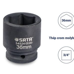 Đầu tuýp đen 3/4″ 36mm Sata 34524