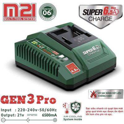 Đế sạc pin nhanh 21V Dekton M21-S65PRO