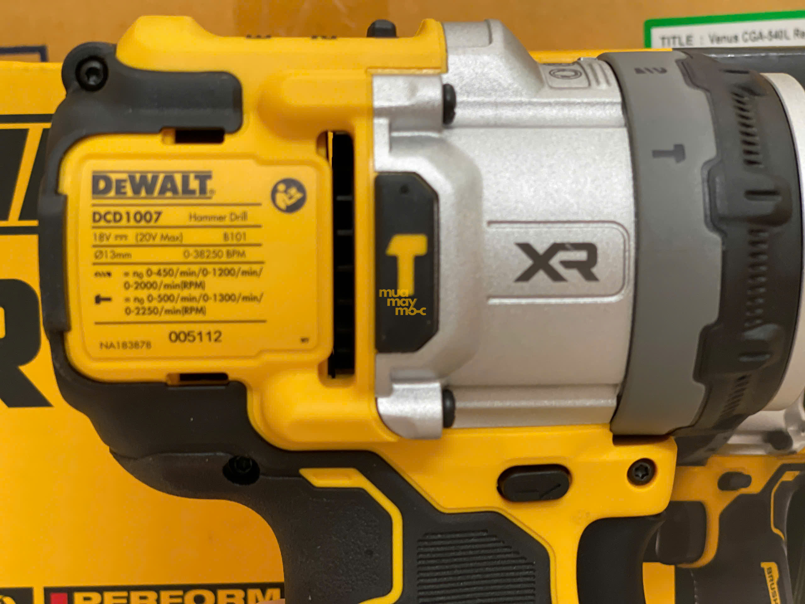 Kết cấu cơ khí chống va đập của Dewalt DCD1007