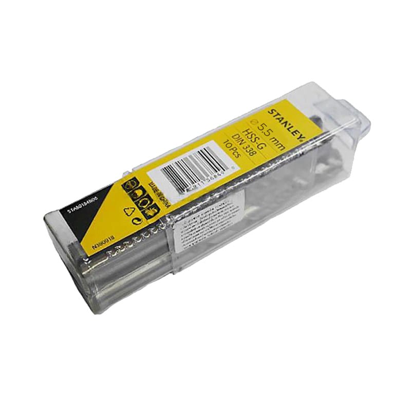 Hộp 10 mũi khoan sắt 5.5 mm Stanley STA50074B10