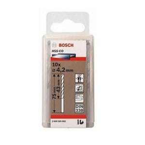 Hộp 10 Mũi khoan sắt và inox HSS-Co Bosch 2608585882 4.2mm