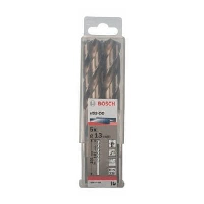 Hộp 5 mũi khoan sắt và inox 13mm HSS-Co Bosch 2608585905