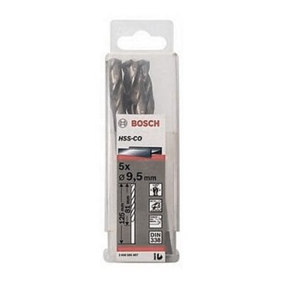 Hộp 5 mũi khoan sắt và inox 9.5mm HSS-Co Bosch 2608585897