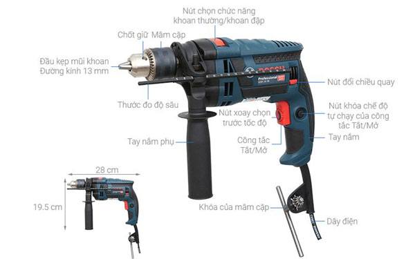 Chuẩn bị mũi khoan và đánh dấu tâm trước khi khoan