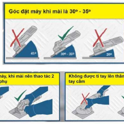 Thao tác mài cắt đúng kỹ thuật